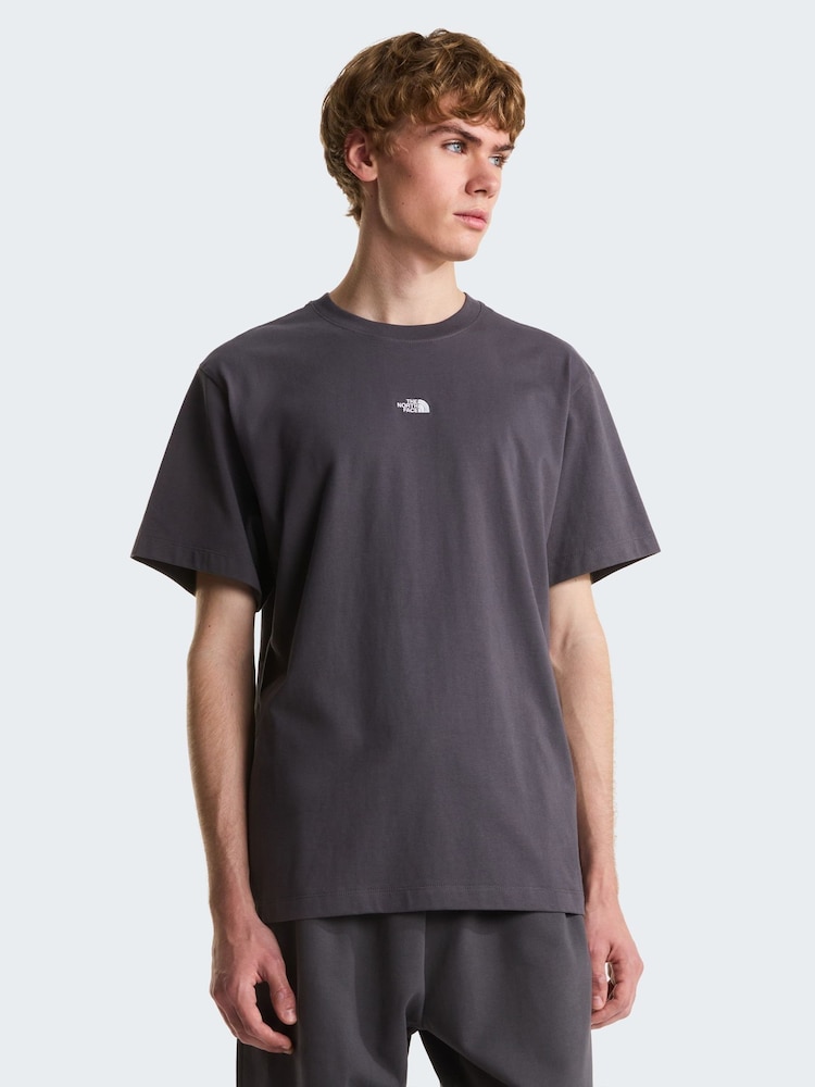 The North Face Dark Grey Essential Central Logo Relaxed T-Shirt - Image 1 of 6