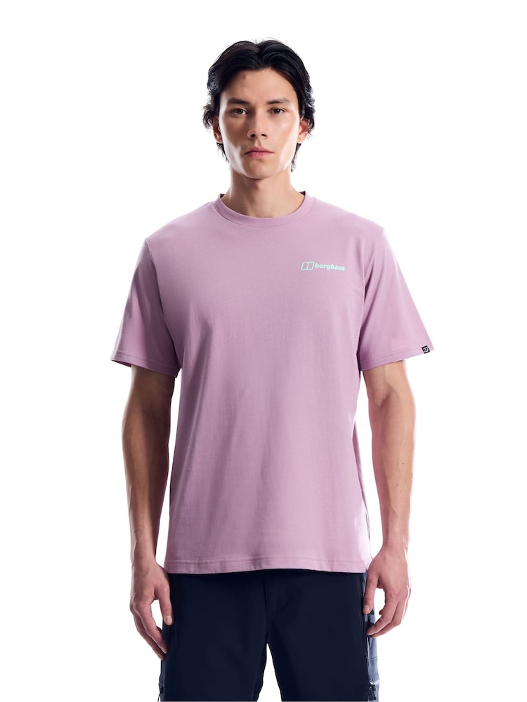 Berghaus Purple Subsection Essential Short Sleeve Graphic Adult Male Alpine Haze T-Shirt - Image 1 of 6 Berghaus Purple Subsection Essential Short Sleeve Graphic Adult Male Alpine Haze T-Shirt - Image 1 of 6