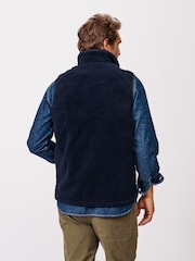 Aubin Blue Audley Wool Borg Gilet - Image 2 of 7