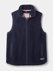 Aubin Blue Audley Wool Borg Gilet - Image 6 of 7