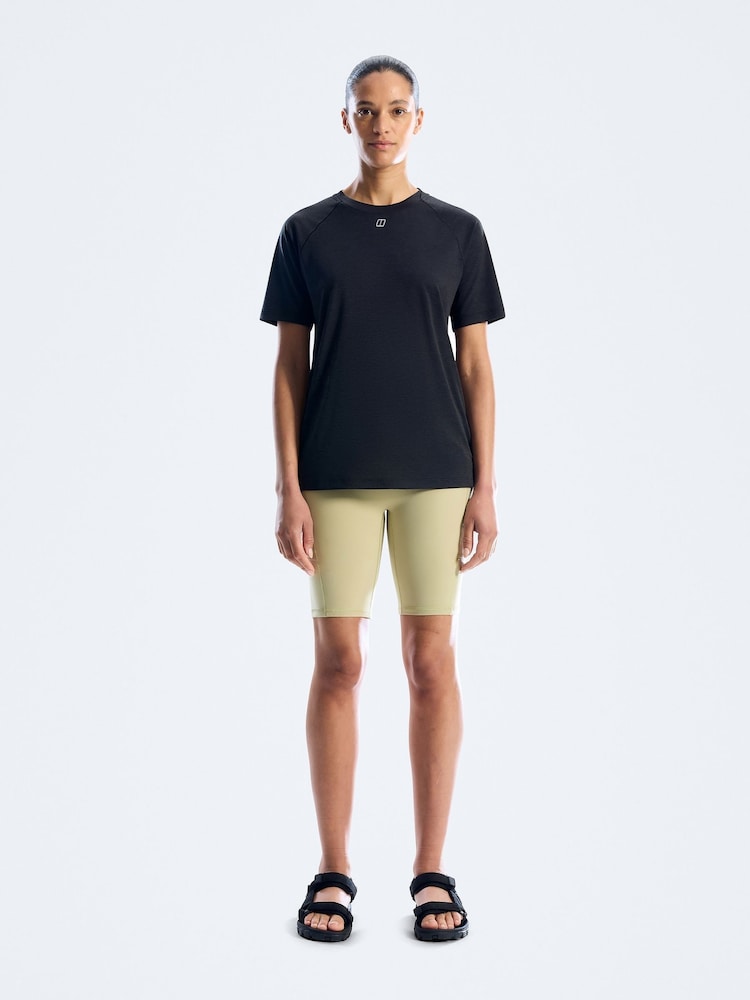 Berghaus Black Ivyhill Light Short Sleeve Tech Tee Adult Female Jet - Image 1 of 6