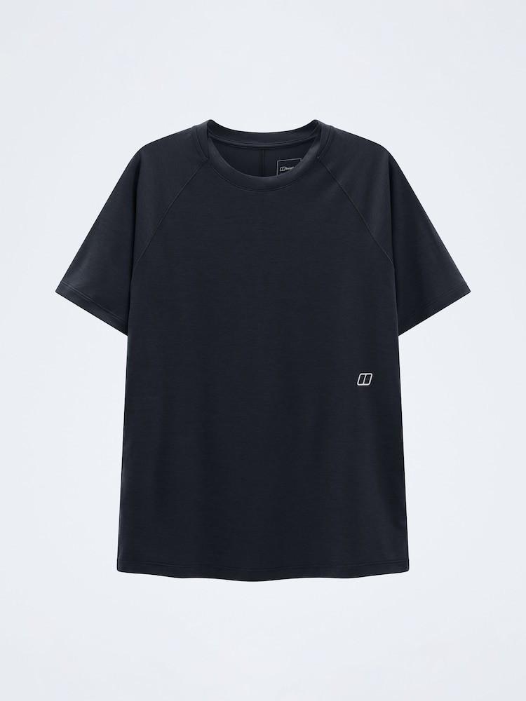 Berghaus Black Ivyhill Light Short Sleeve Tech Tee Adult Female Jet - Image 6 of 6