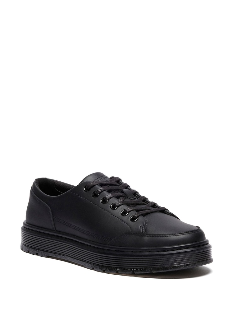 Dr. Martens Black Brookline 6 Eye Classic Nappa Shoes - Image 1 of 4