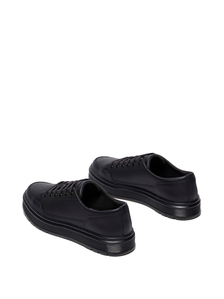 Dr. Martens Black Brookline 6 Eye Classic Nappa Shoes - Image 2 of 4