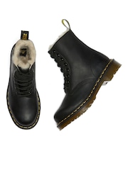 Dr. Martens Black 1460 Serena Burnished Wyoming Boots - Image 3 of 4