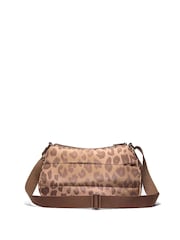 Victoria's Secret Pink Leopard Brown Quilted Puffer Shoulder Bag - Image 3 of 4