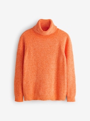 Orange Long Sleeve Roll Neck Knitted Jumper - Image 1 of 1