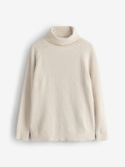 Ecru White Long Sleeve Knitted Roll Neck Jumper - Image 1 of 1