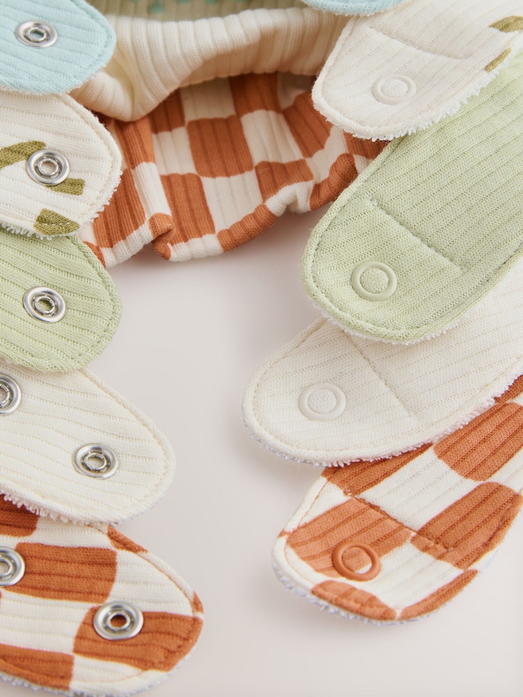 Green/Orange Baby Bibs 5 Pack - Image 8 of 8