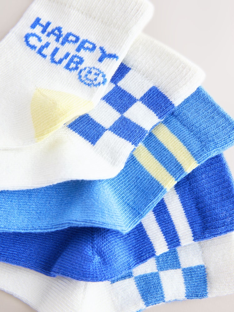 Blue/Ecru Socks 5 pack - Image 2 of 3 Blue/Ecru Socks 5 pack - Image 2 of 3