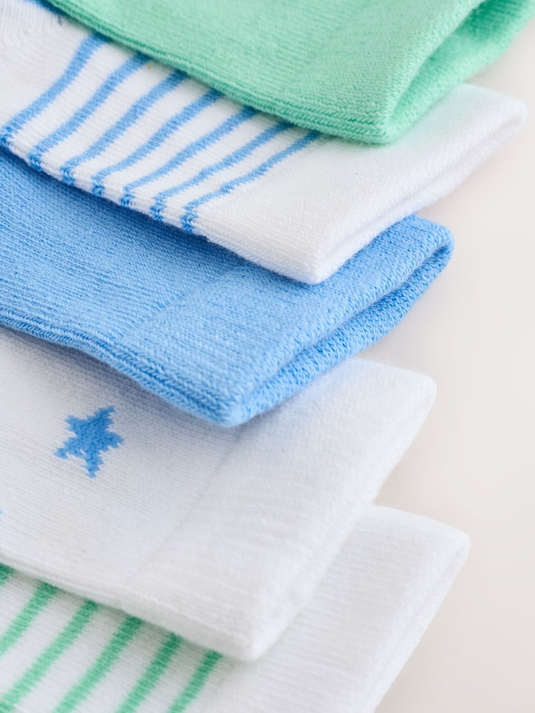 Green baby socks 5 pack (0mths-2yrs) - Image 2 of 3