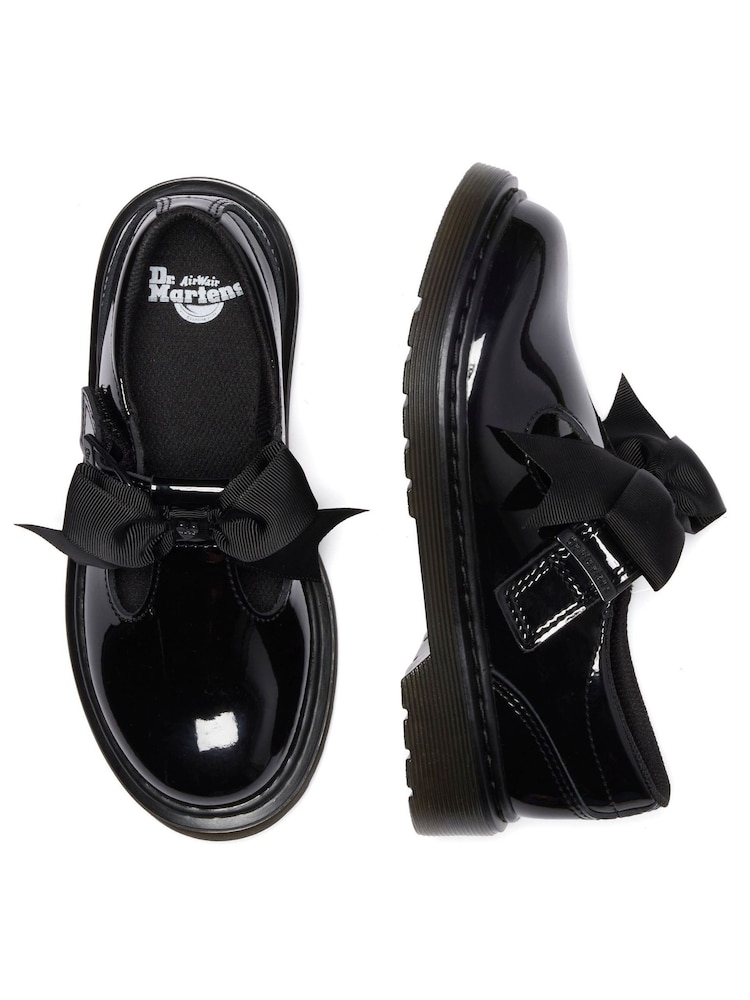 Buy Martens Black Junior Polley Ii Bow Patent Lamper Shoes