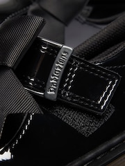 Dr. Martens Black Junior Polley Ii Bow Patent Lamper Shoes - Image 5 of 5