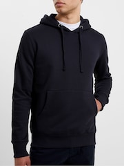 French Connection Blue Overhead Hoodie with Kangaroo Pocket - Image 4 of 5