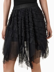 AllSaints Black Jayde Tulle Skirt - Image 3 of 9