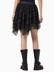 AllSaints Black Jayde Tulle Skirt - Image 6 of 9