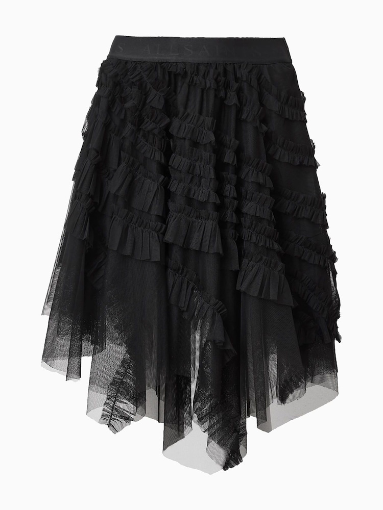 AllSaints Black Jayde Tulle Skirt - Image 9 of 9