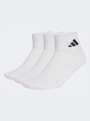 adidas White Cushioned Essential Ankle Socks 3 Pack - Image 1 of 4