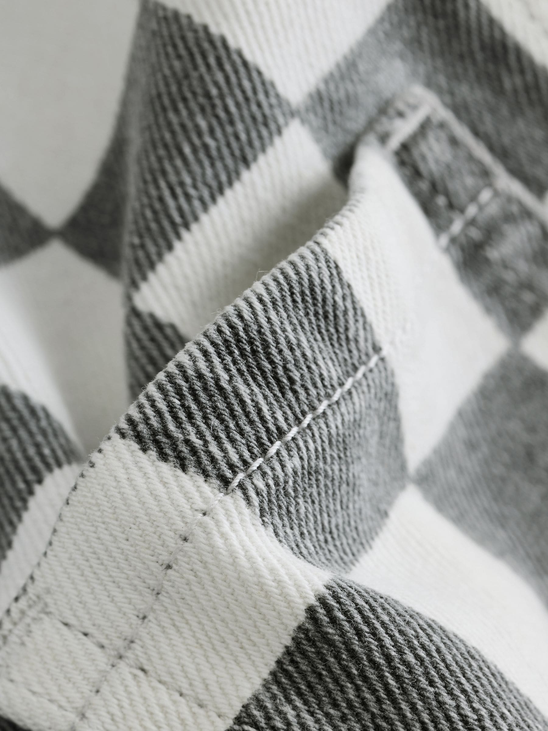 Buy Grey/White Checkerboard Long Sleeve Zip Through Overshirt