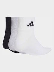 adidas Grey Thin Light Sportswear Ankle Socks 3 Pack - Image 2 of 4