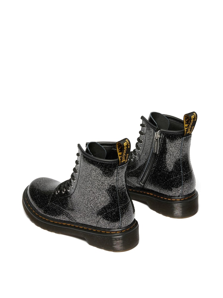 Dr. Martens Black 1460 J Nebula Glitter Shoes - Image 2 of 4 Dr. Martens Black 1460 J Nebula Glitter Shoes - Image 2 of 4