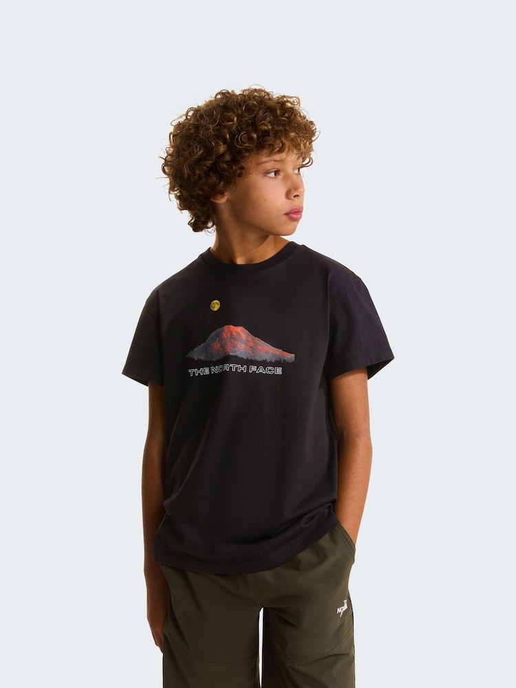 The North Face Black Boys Mountain Back Graphic T-Shirt - Image 1 of 4