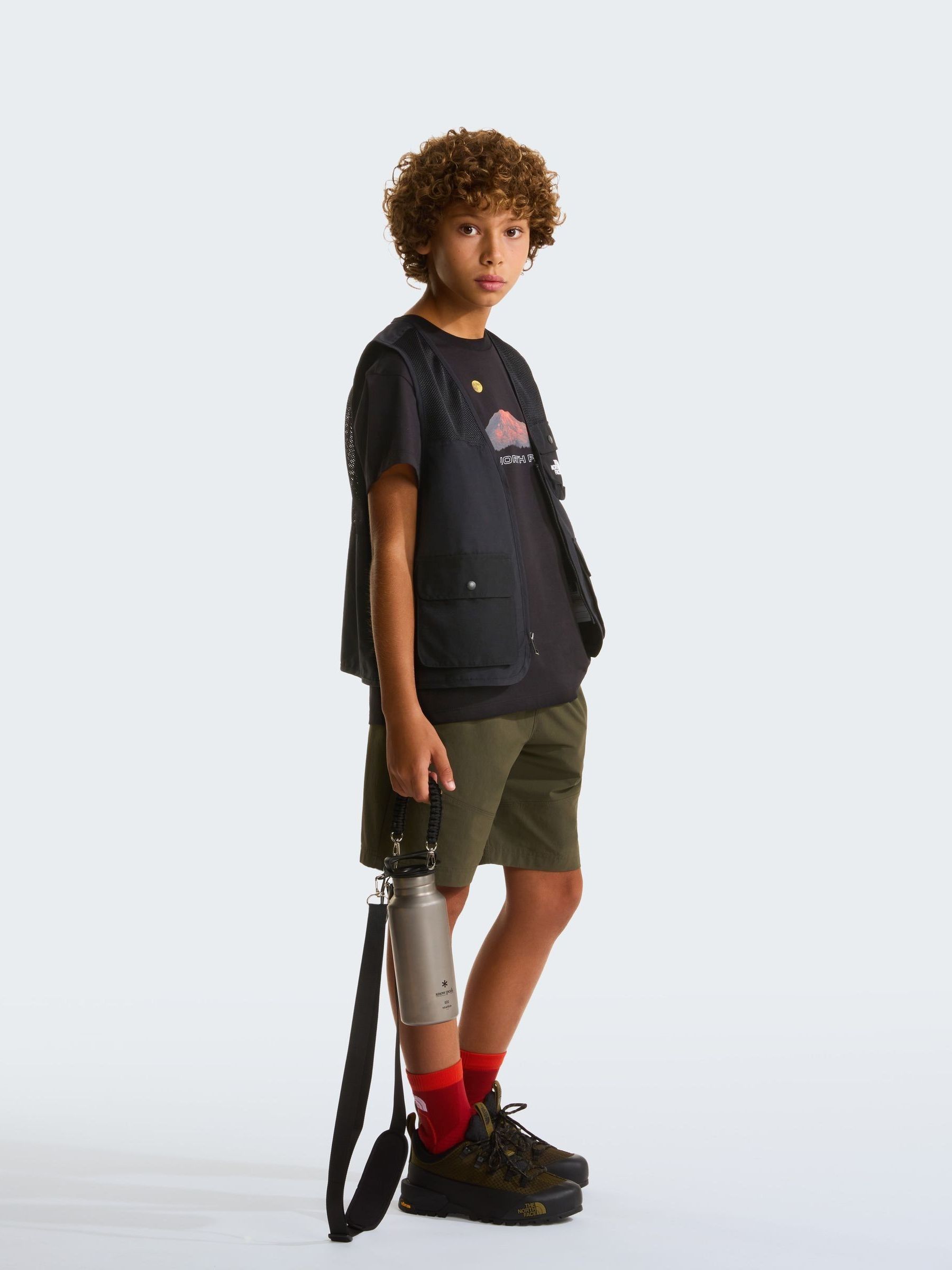 Buy The North Face Black Boys Mountain Back Graphic T-Shirt from Next ...