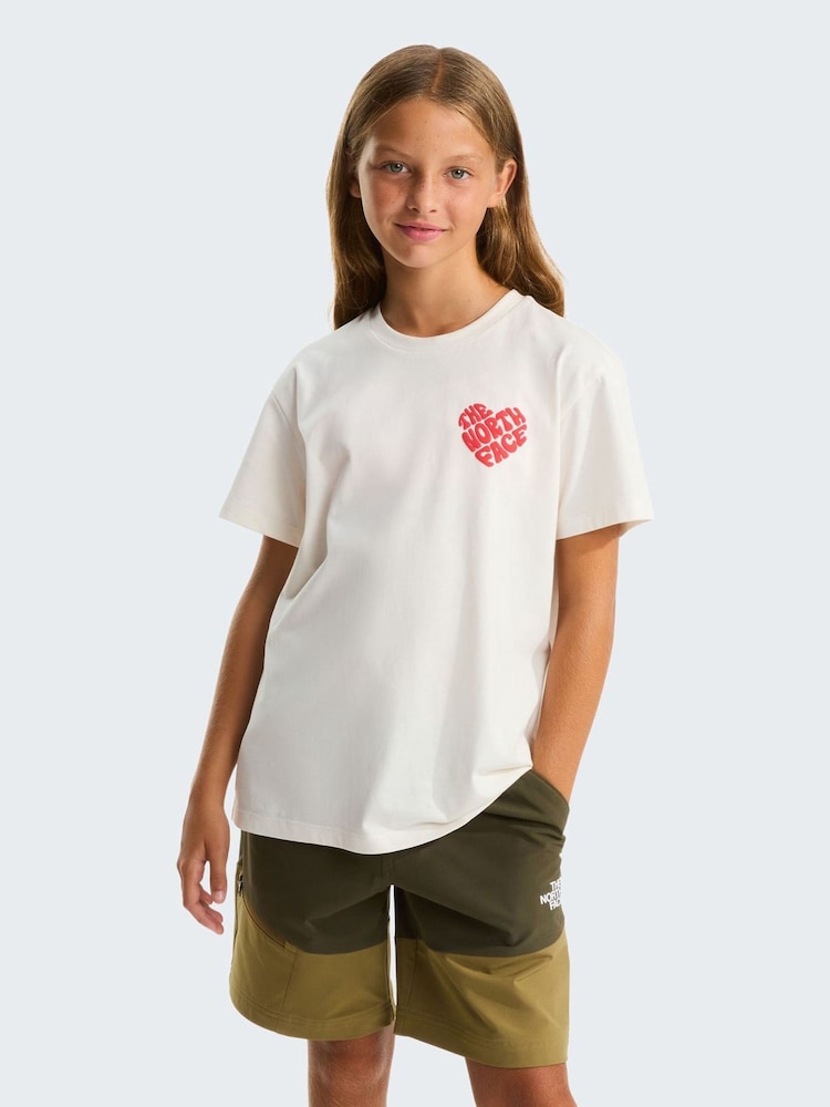 The North Face White Girls Proud Print T-Shirt - Image 1 of 4