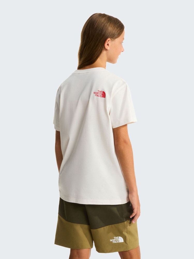 The North Face White Girls Proud Print T-Shirt - Image 2 of 4