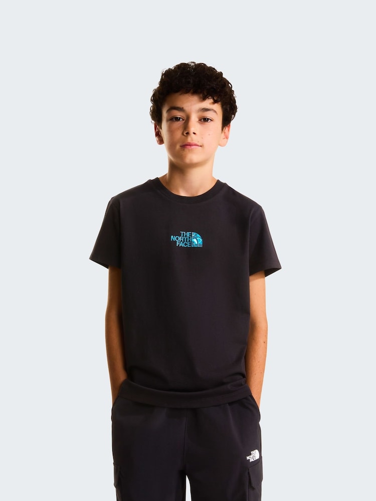 The North Face Black Liquid Logo Graphic Relaxed T-Shirt - Image 2 of 3