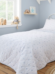 Bianca Blue Mini Star & Stripes Reversible Bedspread - Image 1 of 3