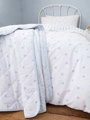 Bianca Blue Mini Star & Stripes Reversible Bedspread - Image 2 of 3