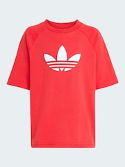 adidas Originals Red Trefoil T-Shirt and Shorts Little Kids Set - Image 7 of 8