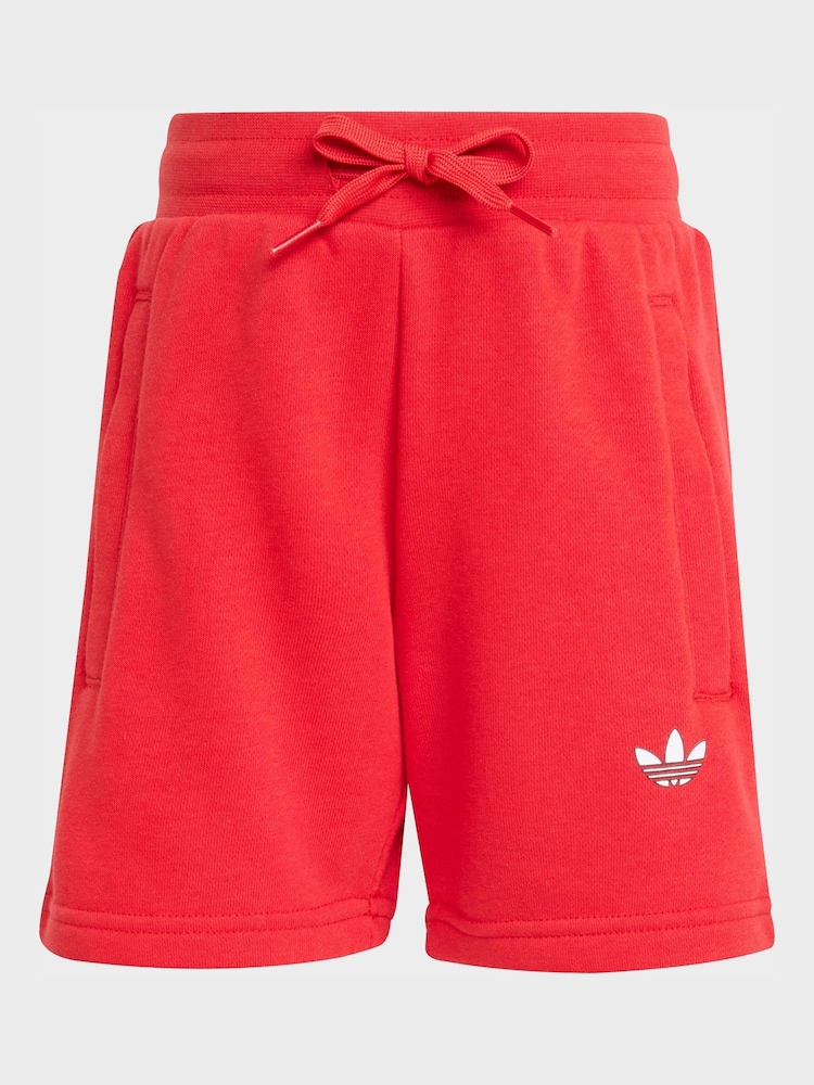 adidas Originals Red Trefoil T-Shirt and Shorts Little Kids Set - Image 8 of 8