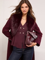 Lipsy Berry Double Button Peplum Knit Cardigan - Image 2 of 4