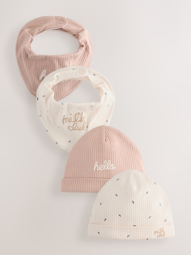 Neutral Milk Club Baby Hat & Bib Set (0-12mths) - Image 1 of 9 Neutral Milk Club Baby Hat & Bib Set (0-12mths) - Image 1 of 9