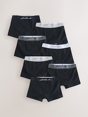 Black Subscribe Waistband Trunks 7 Pack (2-16yrs) - Image 1 of 11