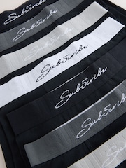 Black Subscribe Waistband Trunks 7 Pack (2-16yrs) - Image 10 of 11