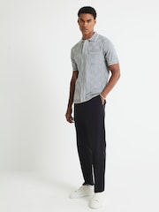 River Island Grey Short Sleeve Slinky Checkerboard Shirt - Image 2 of 4