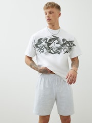 River Island Grey/Black Regular Fit Jersey Shorts 2 Pack - Image 4 of 4