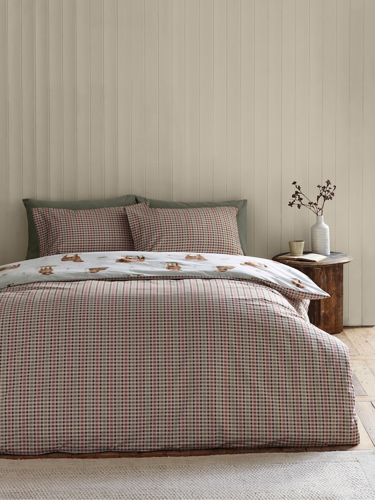 Catherine Lansfield Angus Highland Cow Reversible Duvet Cover Set - صورة 2 من 4