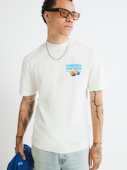 River Island Cream Regular Fit Lemon Sardine T-Shirt - Image 1 of 6