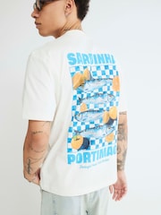 River Island Cream Regular Fit Lemon Sardine T-Shirt - Image 2 of 6