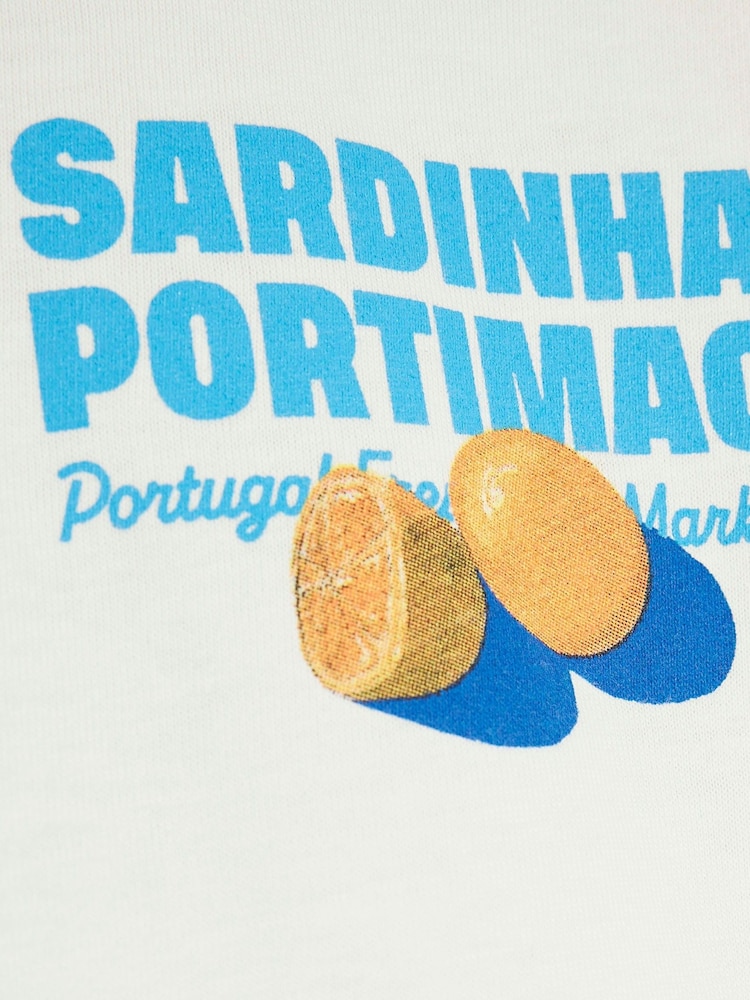 River Island Cream Regular Fit Lemon Sardine T-Shirt - Image 6 of 6