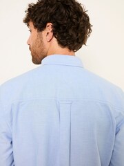 FatFace White and Blue Long Sleeve 2 Pack Oxford Shirts - Image 2 of 3