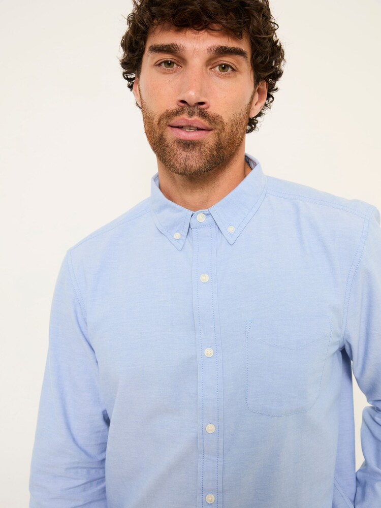 FatFace White and Blue Long Sleeve 2 Pack Oxford Shirts - Image 3 of 3