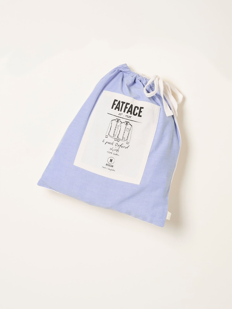 Weiss und Blau - FatFace Long Sleeve 2 Pack Oxford Shirts - Bild 6 von 6