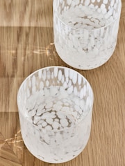 Nina Campbell Set of 4 White Confetti Tumbler Glasses - Image 3 of 5