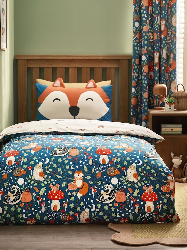 Catherine Lansfield Fox and Woodland Friends Duvet Cover Set - صورة 1 من 4