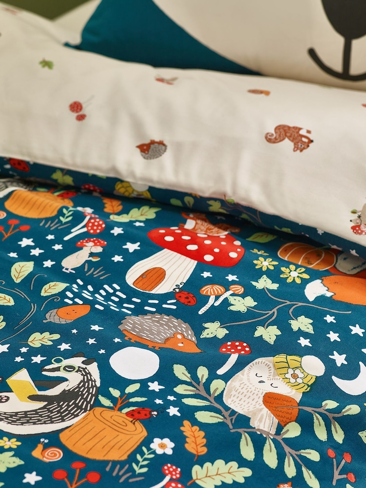 Catherine Lansfield Fox and Woodland Friends Duvet Cover Set - صورة 4 من 4